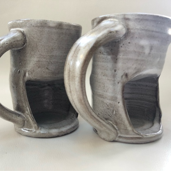 2 Cookie mugs clay pottery, 1 pair - Picture 2 of 5